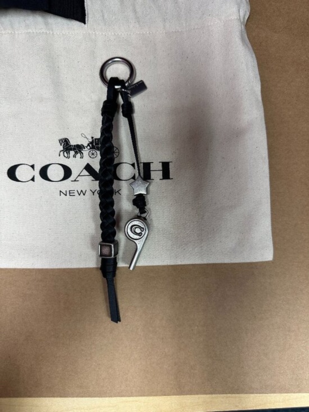 Coach Compass 35 Denim Cluster Bag Charm (CHARM ONLY)